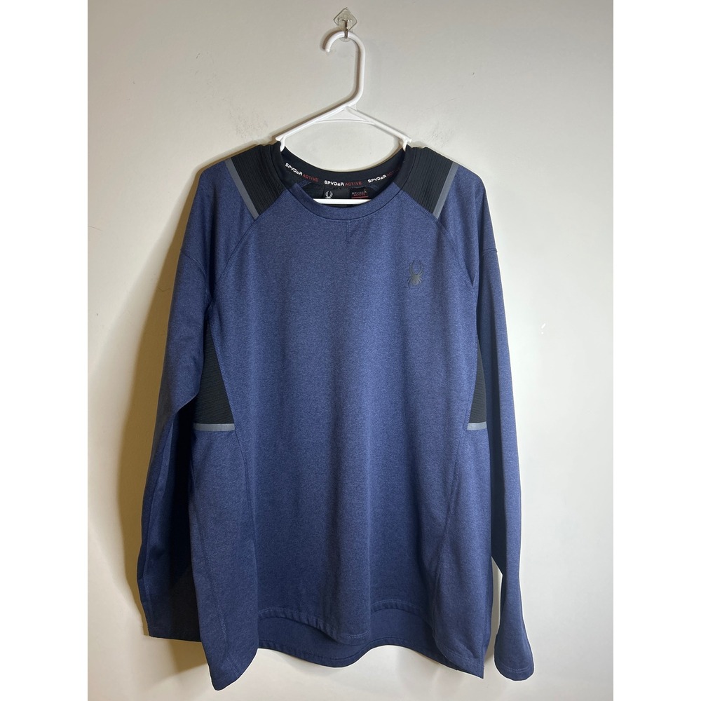 Spyder Blue Active Pullover Shirt Mens Large